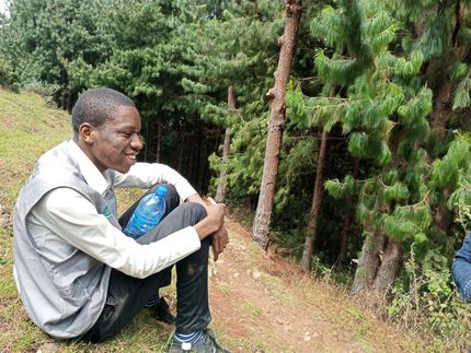 Amani Kikala, looking at the planted trees impacting lives and biodiversity.